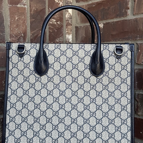 SOLD Gucci Structured Top Handle Open Tote GG Coated Canvas Small - Picture 5 of 8